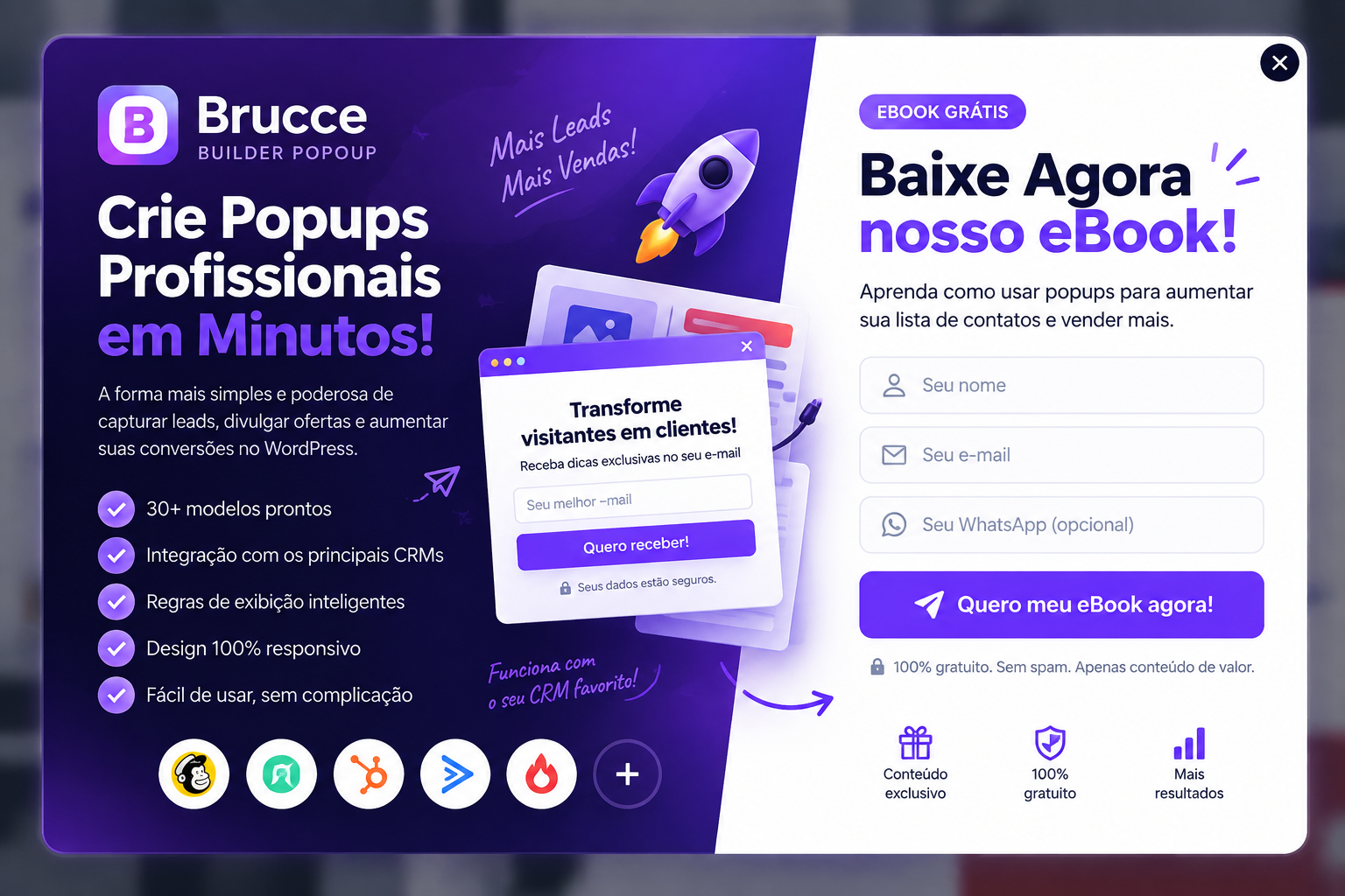 Editor visual Brucce Page Builder