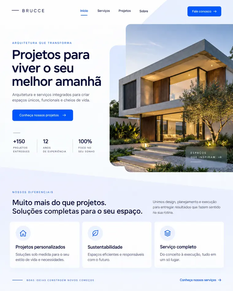 Página profissional para serviços